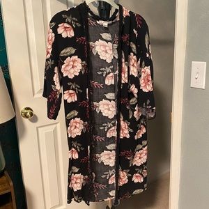 Floral Kimono-style cardigan